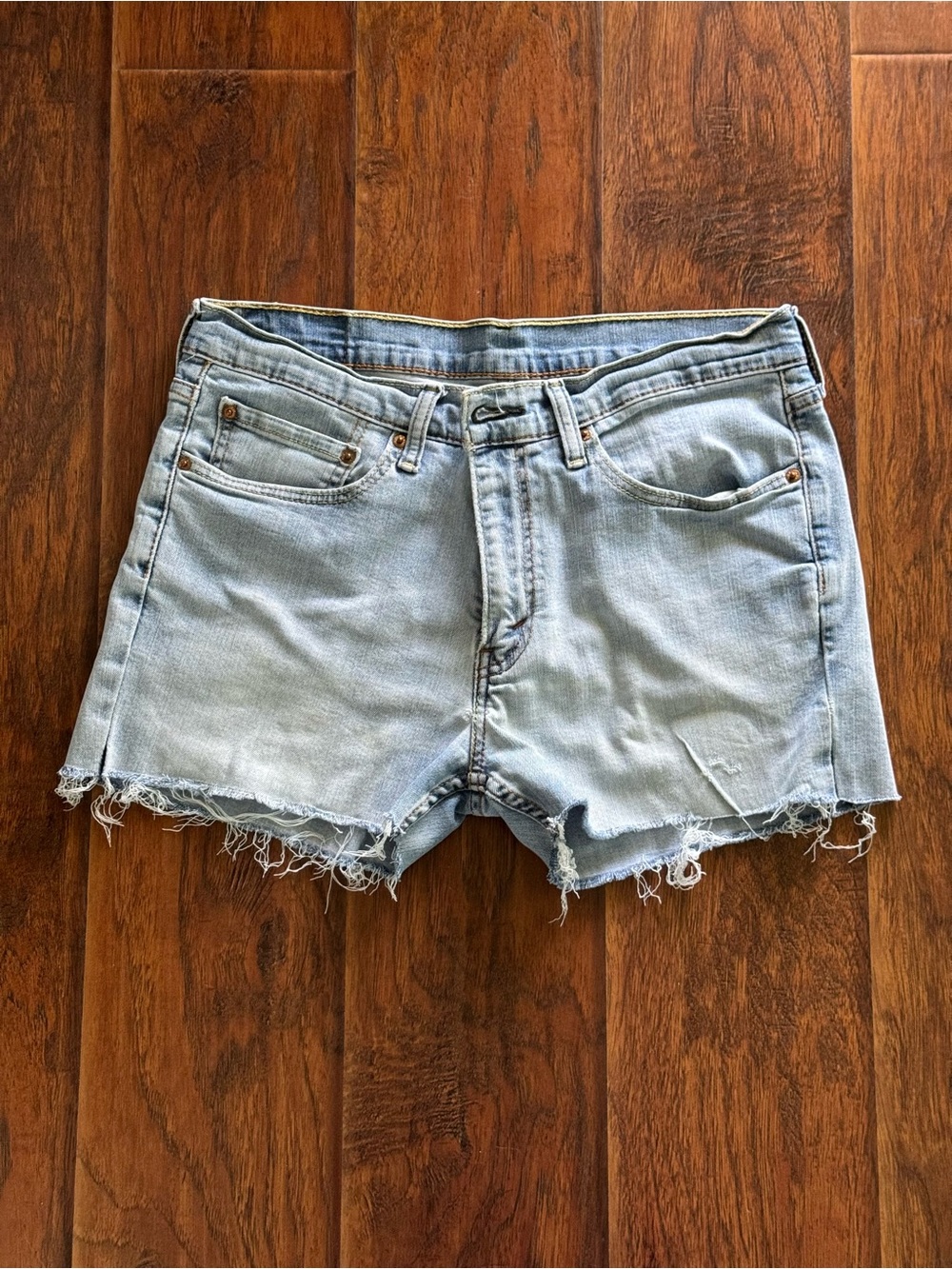 Levi's Light Blue Cutoff Denim Shorts